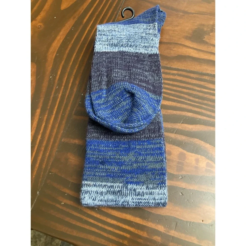 Muk Luks Women Over the Knee Sock Striped‎ Blue Size 6-11 Soft NIP